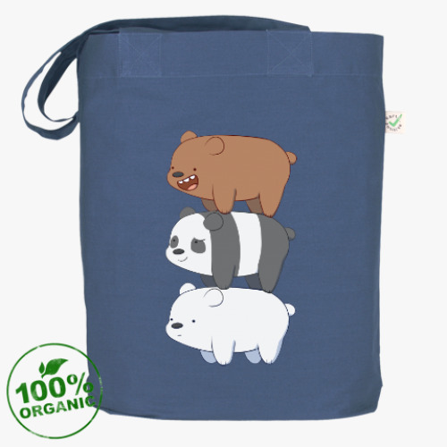 Сумка шоппер с принтом Три Медведя