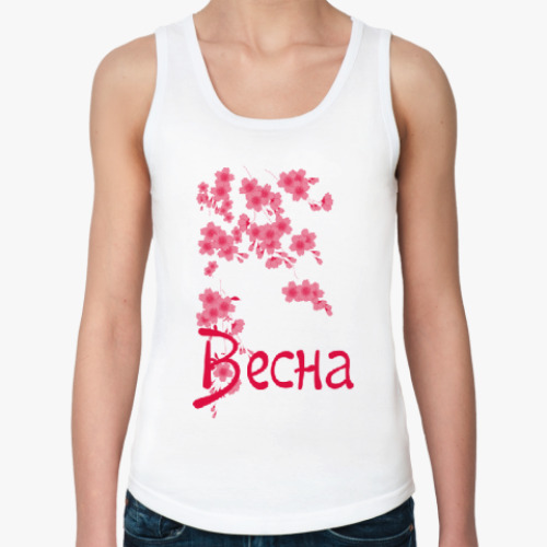 Женская майка с принтом весенняя