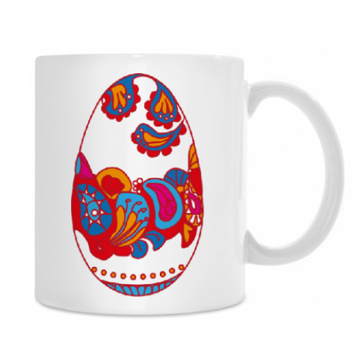 Кружка с принтом Декоративное яичко к Пасхе