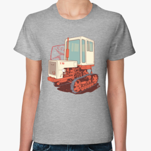 Женская футболка с принтом Трактор Т70