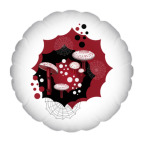 Подушка "круг", 35x35 см Мухомор наоборот