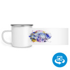 Кружка металлическая белая (круговая запечатка)