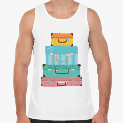 Майка с принтом Чемоданы
