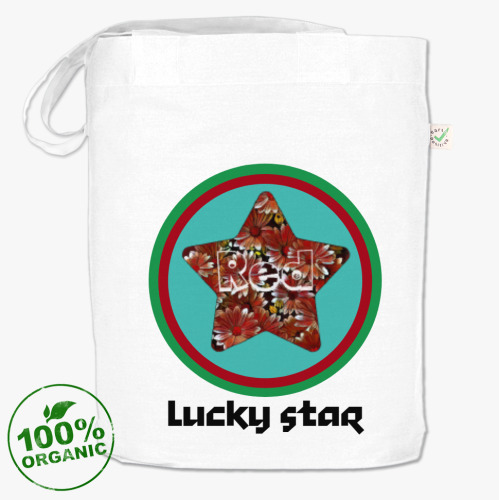 Сумка шоппер с принтом Lucky star