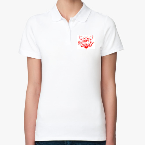 Женская рубашка поло (печать) с принтом Love Patrol