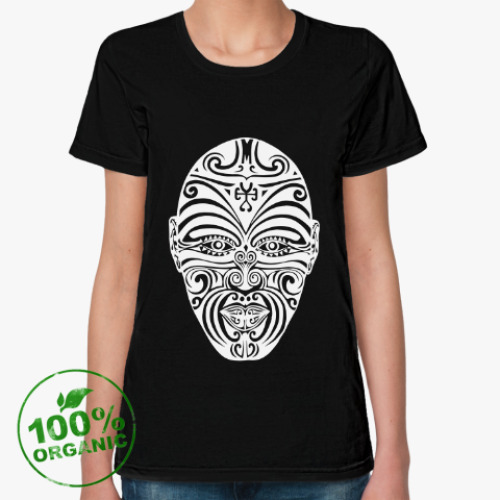 Женская футболка из органик-хлопка с принтом Маори