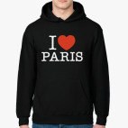Толстовка худи I love PARIS