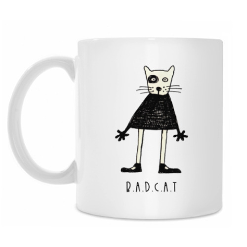 Кружка с принтом Bad Cat
