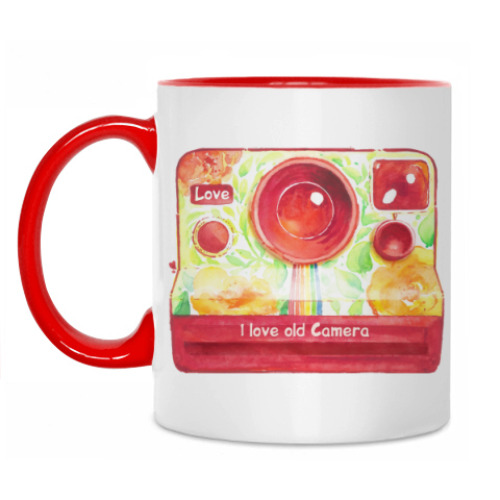 Кружка с принтом Акварельный Полароид