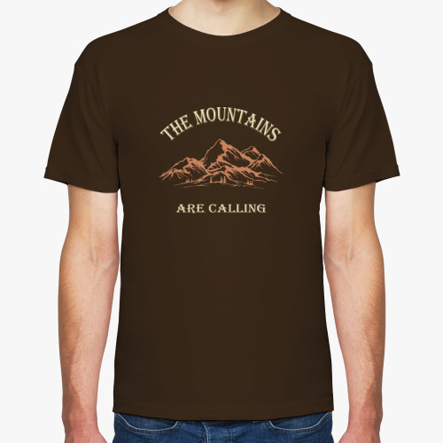 Футболка с принтом Горы зовут. Подарок для альпиниста