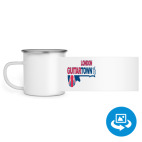 Кружка металлическая белая (круговая запечатка)