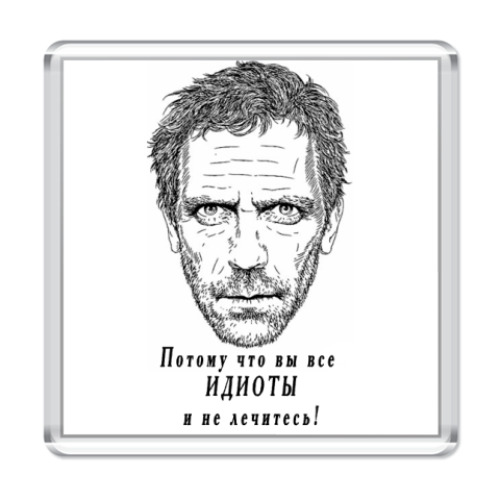 Магнит с принтом Магнит акриловый 6,5 x 6,5 см