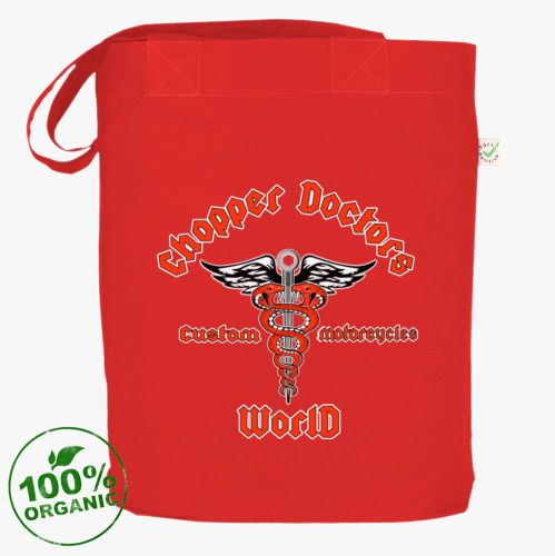 Сумка шоппер с принтом Chopper Doctors World