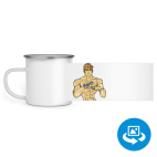 Кружка металлическая белая (круговая запечатка)