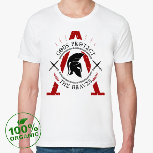 Футболка из органик-хлопка с принтом воины-спартанцы