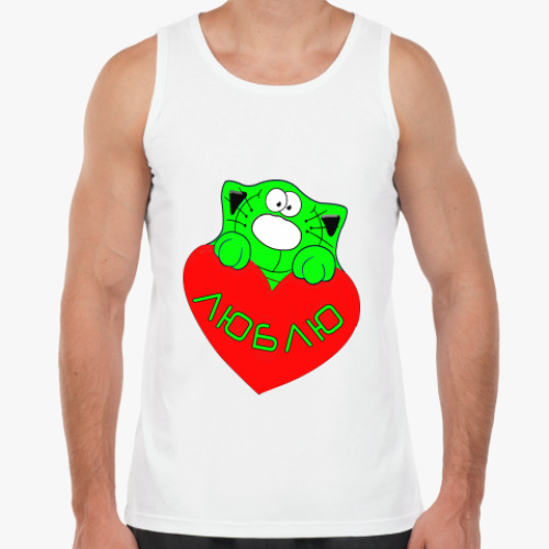 Майка с принтом Люблю