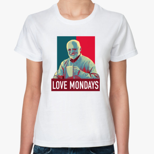 Классическая футболка с принтом Гарольд, скрывающий боль