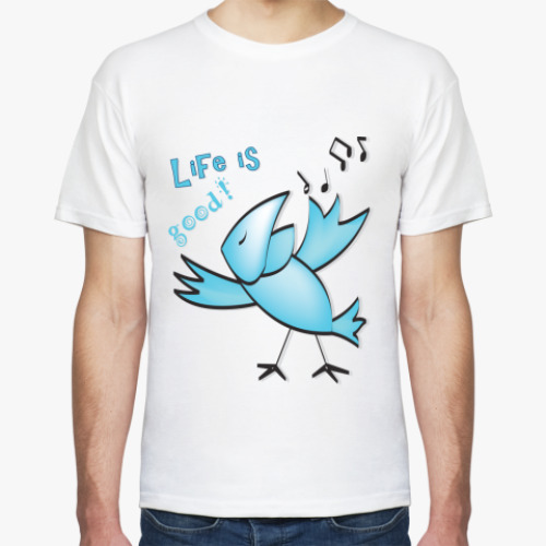 Футболка с принтом Жизнь хороша!