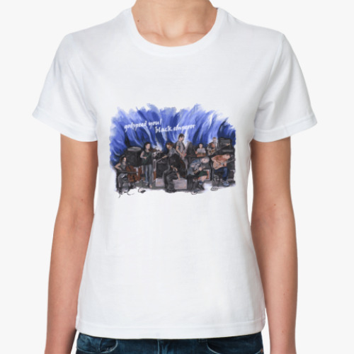 Классическая футболка с принтом  GY!BE