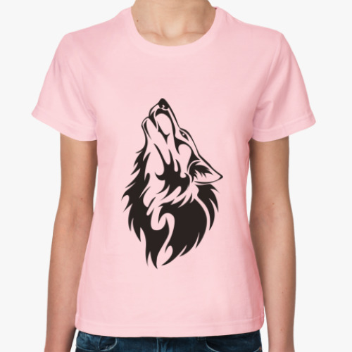 Женская футболка с принтом Волк