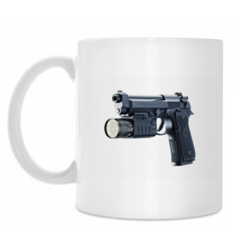 Кружка с принтом Пистолет