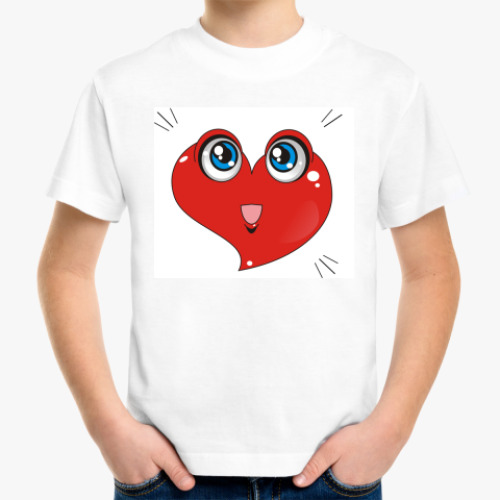 Детская футболка с принтом Сердце