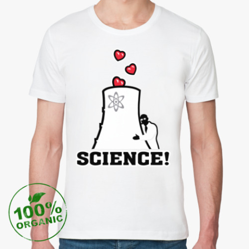 Футболка из органик-хлопка с принтом Science! Ядерная физика