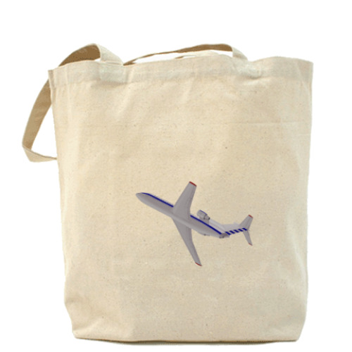 Сумка шоппер с принтом Самолет