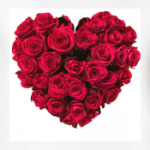 Сердце из роз