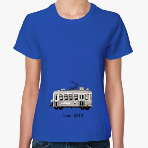 Женская футболка с принтом Трамвай №10