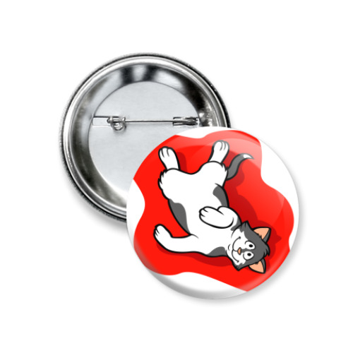 Значок 37мм с принтом Эти веселые коты