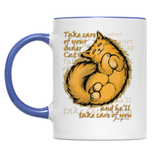 Кружка с принтом Береги своего внутреннего Кота