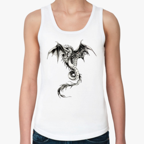 Женская майка с принтом Дракон.