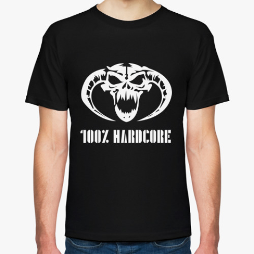 Футболка с принтом 100% Hardcore Black