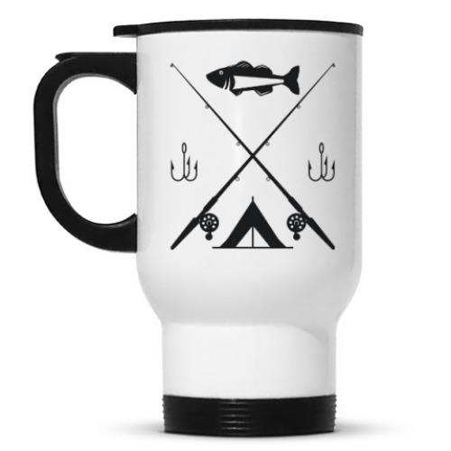Кружка-термос с принтом Рыбак