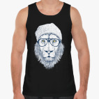 Крутой лев хипстер