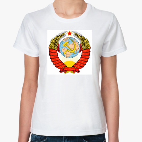 Классическая футболка с принтом Герб СССР