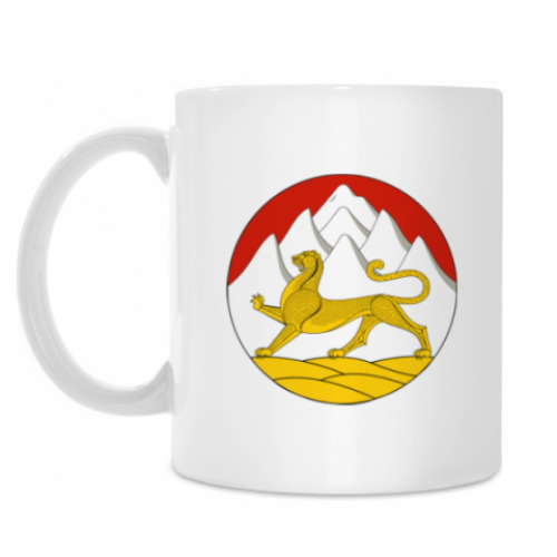 Кружка с принтом Герб РСО-Алания