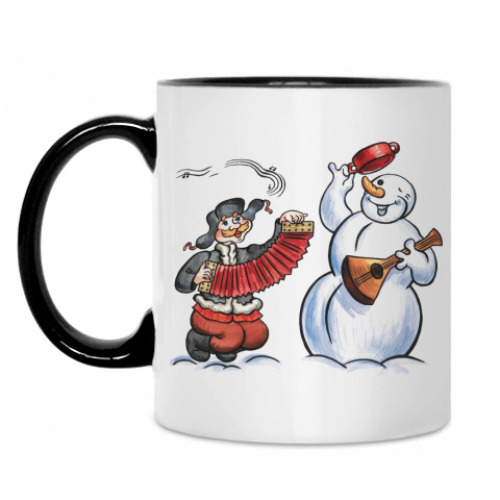 Кружка с принтом Новый год