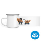 Кружка металлическая белая (круговая запечатка)