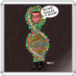 Человек в костюме ДНК