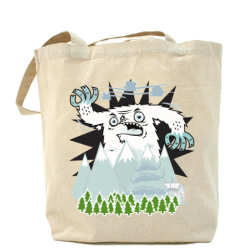 Сумка шоппер с принтом Yeti