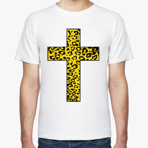 Футболка с принтом Леопардовый крест