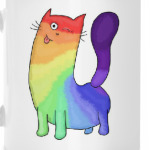 Радужный подмигивающий кот.