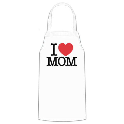 Фартук с принтом I LOVE MOM