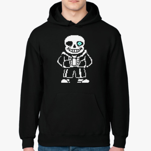 Толстовка худи с принтом Санс из Undertale