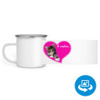 Кружка металлическая белая (круговая запечатка)