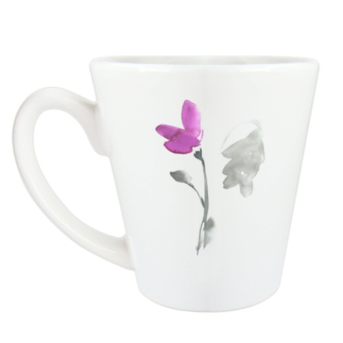 Чашка Латте с принтом Бутон лотоса