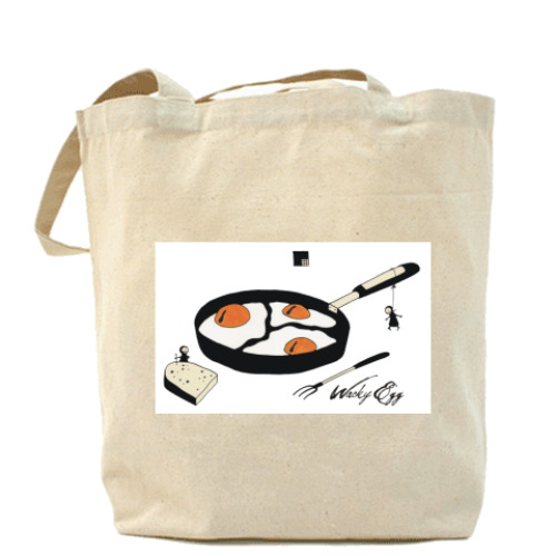 Сумка шоппер с принтом Яичница