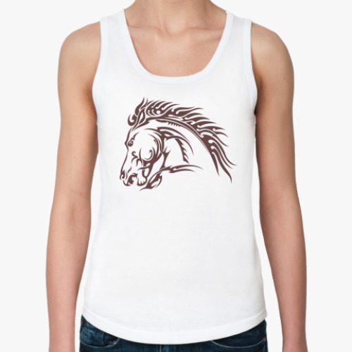 Женская майка с принтом Конь